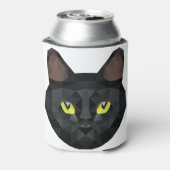 ローポリブラックキャット |ローポリアート 缶クーラー (缶裏面)