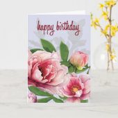 ローポリプニー誕生日 カード (黄色い花)