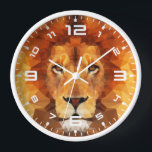 ローポリライオン顔-65764 壁時計<br><div class="desc">ローポリライオン顔-65764</div>