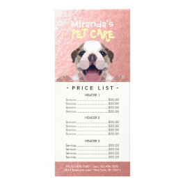 ローポリ犬ペットケアグルーミング入浴料金表 ラックカード