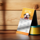 ローポリ犬ペットケアグルーミング入浴料金表 ラックカード