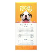 ローポリ犬ペットケアグルーミング入浴料金表 ラックカード (正面)