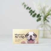 ローポリ犬ペットケアグルーミング入浴食品サロン 予約カード (スタンド正面)