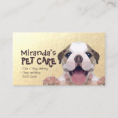ローポリ犬ペットケアグルーミング入浴食品サロン 予約カード (正面)