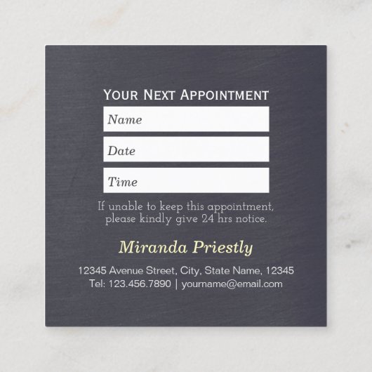 ローポリ犬ペットケアグルーミング入浴食品サロン 予約カード (裏面)