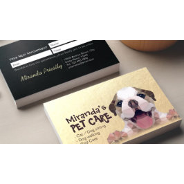 ローポリ犬ペットケアグルーミング入浴食品サロン 予約カード