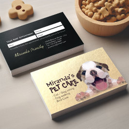 ローポリ犬ペットケアグルーミング入浴食品サロン 予約カード