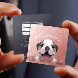 ローポリ犬ペットケアグルーミング入浴食品サロン 予約カード