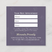 ローポリ犬ペットケアグルーミング入浴食品サロン 予約カード (裏面)