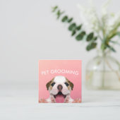 ローポリ犬ペットケアグルーミング入浴食品サロン 予約カード (スタンド正面)