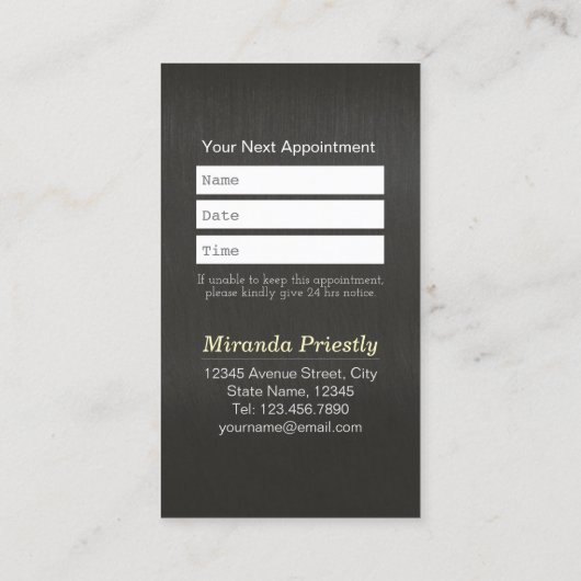 ローポリ犬ペットケアグルーミング入浴食品サロン 予約カード (裏面)