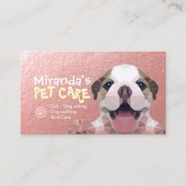 ローポリ犬ペットケアグルーミング入浴食品サロン 予約カード