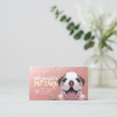 ローポリ犬ペットケアグルーミング入浴食品サロン 予約カード (スタンド正面)