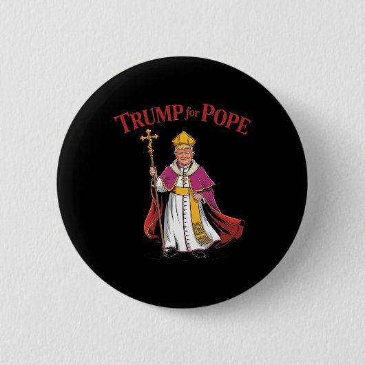 ローマおもしろい教皇カソリックのトランプVatican Papacy Repub 缶バッジ (正面)