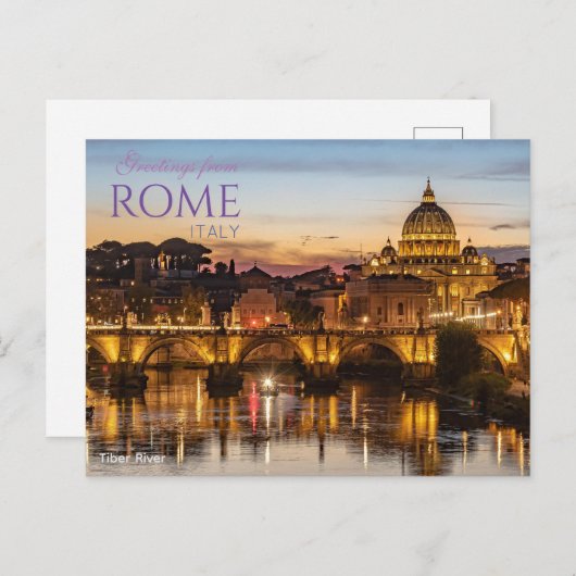 ローマからの挨拶イタリアはがき風光明媚 ポストカード (正面/裏面)