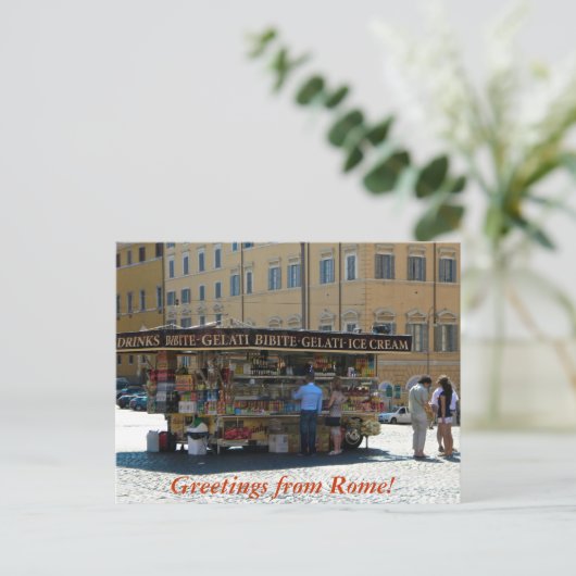 ローマからの挨拶 ポストカード (スタンド正面)