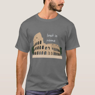 ローマに迷い込む - コロッセオ デザイン Tシャツ