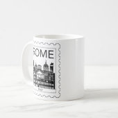 ローマのお土産 イタリアの郵便切手 コーヒーマグカップ (正面左)