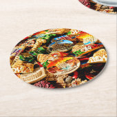 ローマのお土産 ラウンドペーパーコースター (アングル)