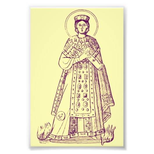ローマのアグネス聖人ギリシャモザイク フォトプリント            (正面)