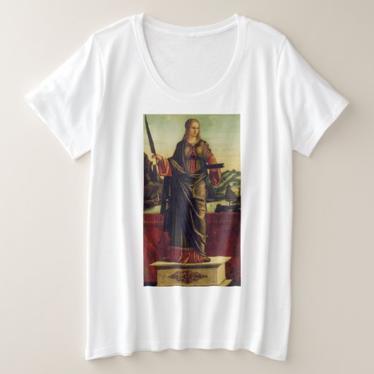 ローマのアナスタシア聖人プレミアムアート プラスサイズTシャツ (デザイン正面)