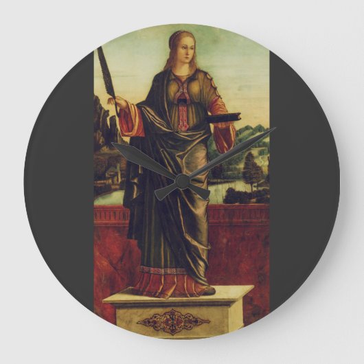 ローマのアナスタシア聖人プレミアムアート ラージ壁時計 (正面)