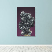 ローマのアンチモンの主な鉱石であるスティブナイト結晶 キャンバスプリント (インサイチュ (ウッドフロア))