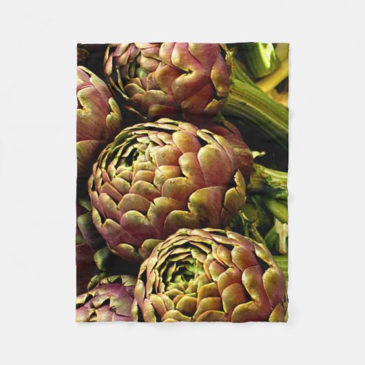 ローマのアーティチョーク フリースブランケット (正面)