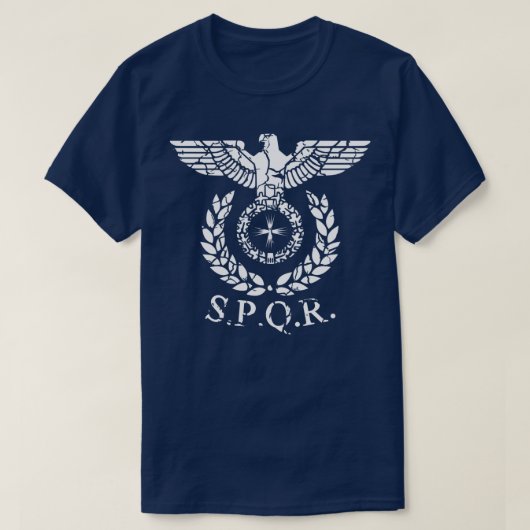 ローマのエンブレムSPQR Tシャツ (デザイン正面)