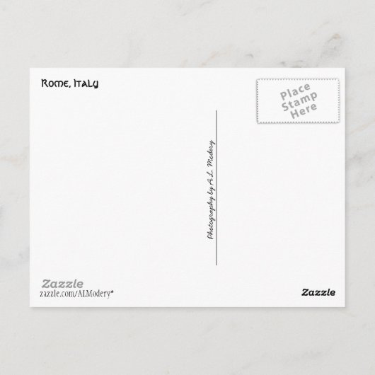 ローマのオスティア・アンティカ・コラージュ ポストカード (裏面)