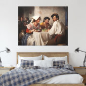 "ローマのオステリアで" - 1886年カール・ハインリッヒ・ブロッホ キャンバスプリント (インサイチュ (寝室))