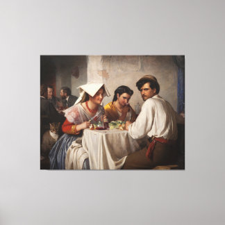 "ローマのオステリアで" - 1886年カール・ハインリッヒ・ブロッホ キャンバスプリント