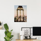 ローマのカストルと汚染寺院の遺跡 ポスター (ホームオフィス)