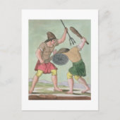 ローマのグラディエーター， 'L'Antica Roma', 1825 (colo) ポストカード (正面)