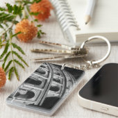 ローマのコロシアムと建築スケッチ キーホルダー (正面右)