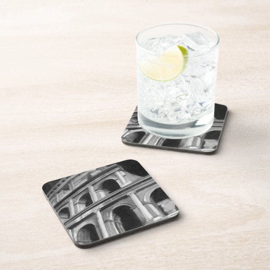 ローマのコロシアムと建築スケッチ コースター (右側)