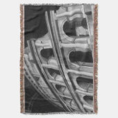 ローマのコロシアムと建築スケッチ スローブランケット (正面縦)