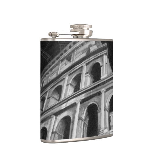 ローマのコロシアムと建築スケッチ フラスク (右)