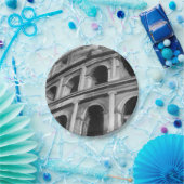 ローマのコロシアムと建築スケッチ ペーパープレート (パーティー)