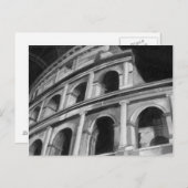 ローマのコロシアムと建築スケッチ ポストカード (正面/裏面)