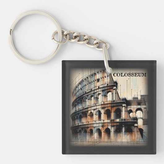 ローマのコロシアムイタリアヨーロッパ キーホルダー (正面)