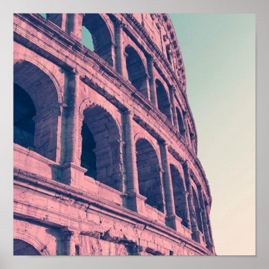 ローマのコロシアム。ローマ3段重の記念碑的な ポスター (正面)
