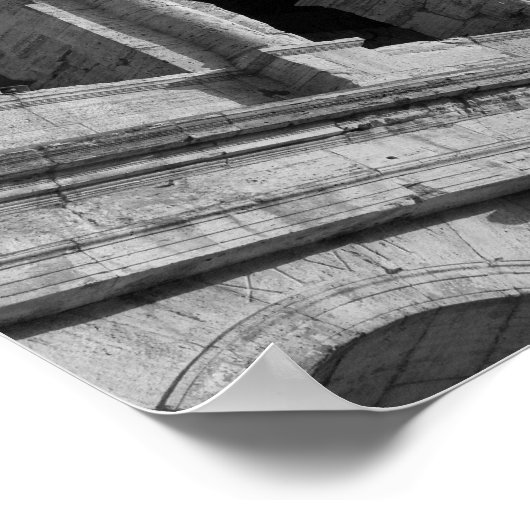 ローマのコロシアム。記念碑的なローマの円形劇場 ポスター (角)