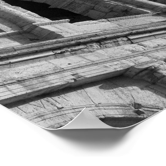 ローマのコロシアム。記念碑的なローマの円形劇場 ポスター (角)