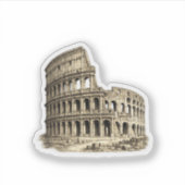 ローマのコロッセオの古風な彫刻 シール (正面)