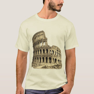 ローマのコロッセオの古風な彫刻 Tシャツ