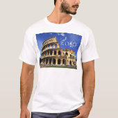 ローマのコロッセオの有名な遺跡 イタリア Tシャツ (正面)