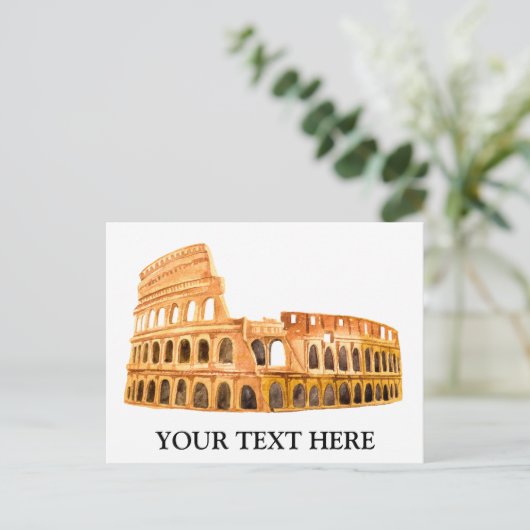 ローマのコロッセオ イタリア オーダーメイドデザイン ポストカード (スタンド正面)