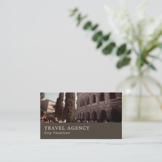 ローマのコロッセオ、旅行代理店の名刺 名刺 (スタンド正面)