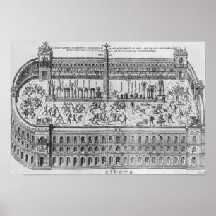 ローマのサーカス・マクシムス, c.1600 ポスター